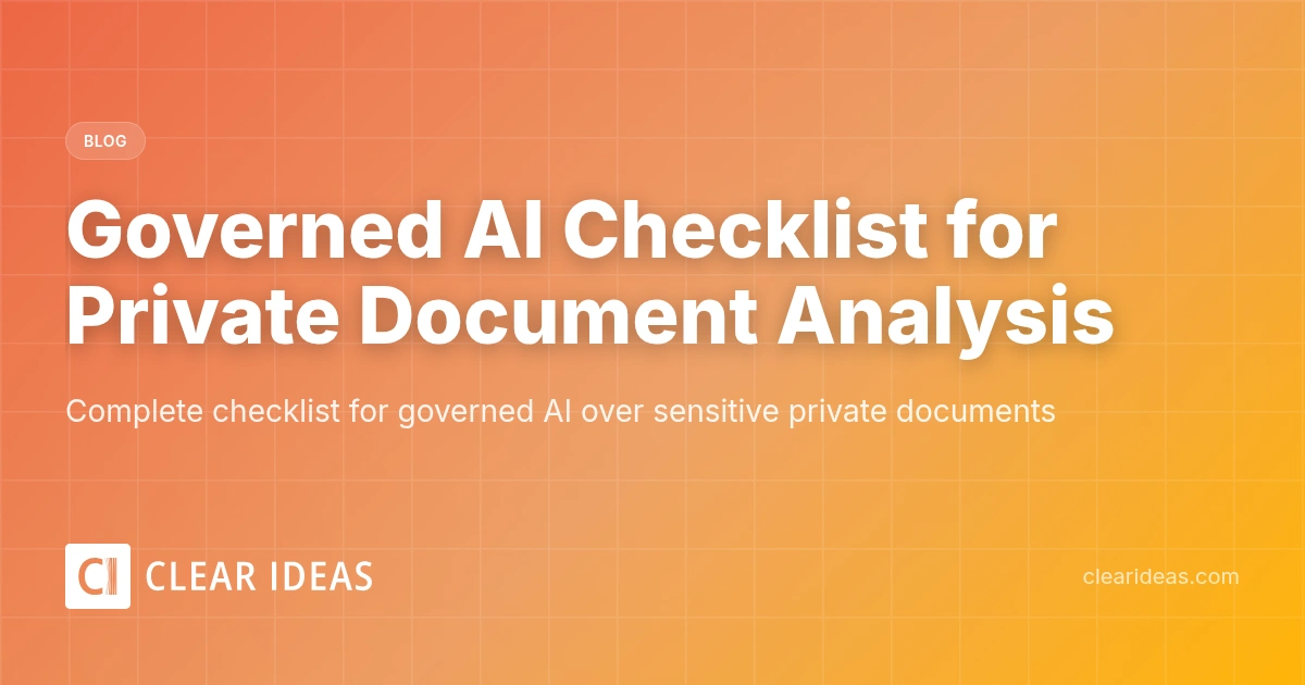 Governed AI Checklist for Private Document Analysis